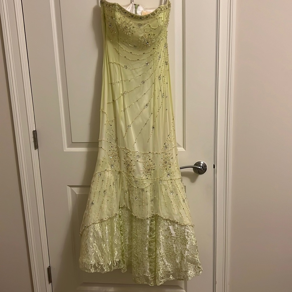 Lime green elegant dress